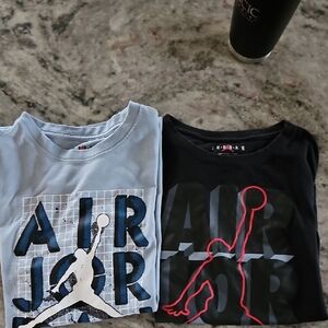 Jordan Kids' Tees in Light Blue and Black